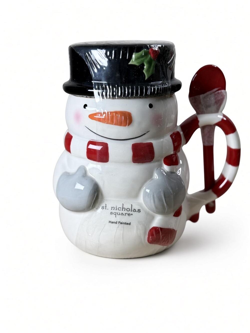 St Nicholas Square Snowman Mug Spoon Tree Lot